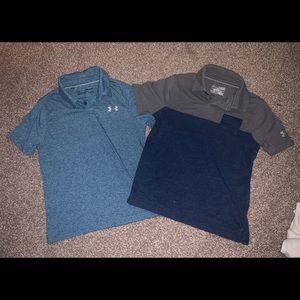 Two youth under armour polo shirts